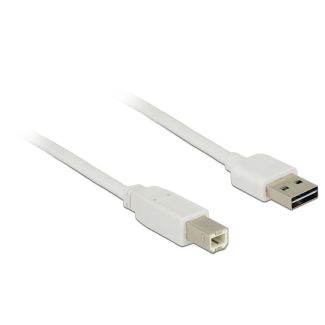 DeLOCK 1m, USB2.0-A/USB2.0-B USB cable USB A USB B White