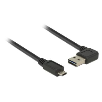 DeLOCK 0.5m, USB2.0-A/USB2.0 Micro-B USB cable USB A Micro-USB B Black