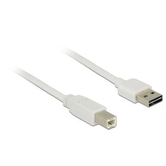 DeLOCK Cavo EASY-USB 2.0 Tipo-A maschio > USB 2.0 Tipo-B maschio da 3 m bianco