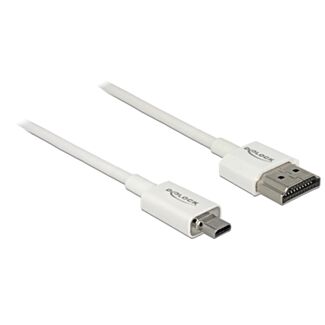 DeLOCK 85148 cavo HDMI 0,5 m HDMI tipo A (Standard) HDMI tipo D (Micro) Bianco