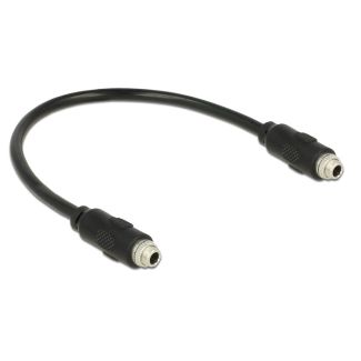 DeLOCK 0.25m, 2x3.5mm audio cable 3.5mm Black