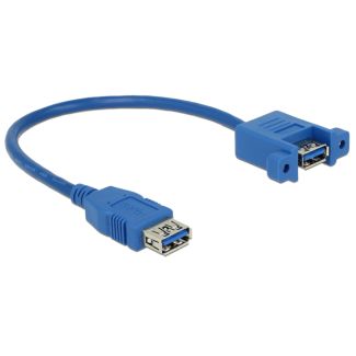 DeLOCK 0.25m 2xUSB3.0-A cavo USB USB 3.2 Gen 1 (3.1 Gen 1) 0,25 m USB A Blu