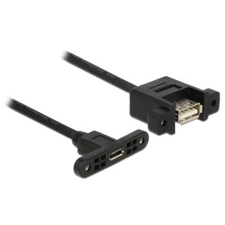 DeLOCK 1m, USB2.0 Micro-B/USB2.0-A cavo USB USB A Micro-USB B Nero