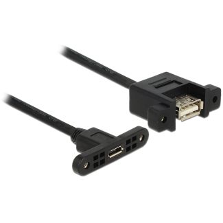 DeLOCK USB 2.0 Micro-B/A, 0.25m cavo USB 0,25 m Micro-USB B USB A Nero