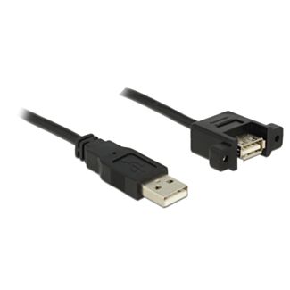 DeLOCK 1m 2xUSB2.0-A cavo USB USB 2.0 USB A Nero