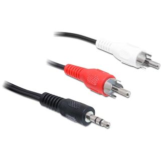 DeLOCK 84942 audio cable 3 m 3.5mm 2 x RCA Black, Red, White