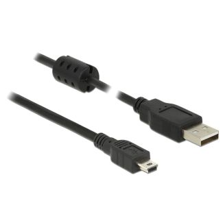 DeLOCK 0.5m, USB 2.0-A/USB 2.0 Mini-B USB cable USB A Mini-USB B Black
