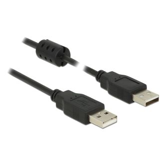 DeLOCK 0.5m, 2xUSB 2.0-A cavo USB USB 2.0 0,5 m USB A Nero
