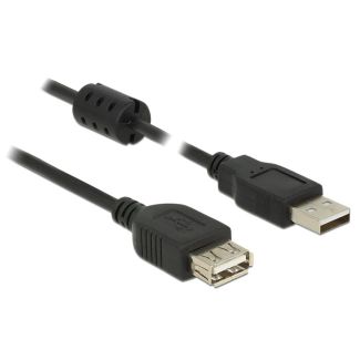 DeLOCK 0.5m, 2xUSB 2.0-A USB cable USB 2.0 USB A Black