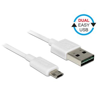 DeLOCK 84806 USB cable USB 2.0 0.5 m USB A Micro-USB B White