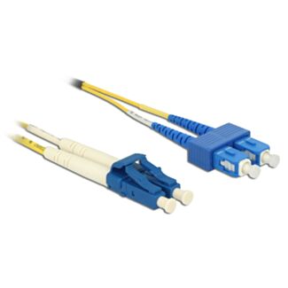 DeLOCK 84802 cavo InfiniBand e in fibra ottica 5 m 2x LC 2x SC Giallo