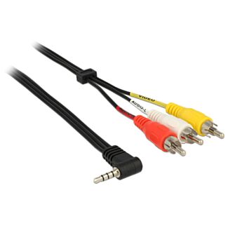 DeLOCK 84724 cavo audio 1,5 m 3.5mm 3 x RCA Nero