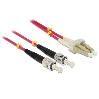 DeLOCK LC - ST, 3m cavo InfiniBand e in fibra ottica Viola