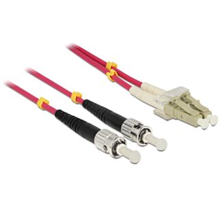 DeLOCK LC - ST, 2m cavo InfiniBand e in fibra ottica Viola