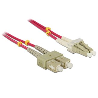 DeLOCK LC - SC, 1m cavo InfiniBand e in fibra ottica Viola