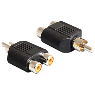 DeLOCK 84499 adattatore per inversione del genere dei cavi RCA 2xRCA Nero
