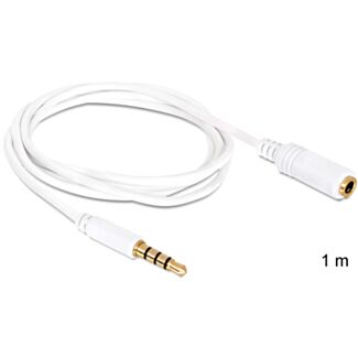 DeLOCK 3.5mm 1m cavo audio Bianco