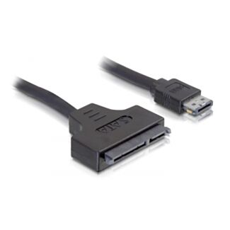 DeLOCK SATA cable, 0.5m cavo SATA 0,5 m eSATAp Nero