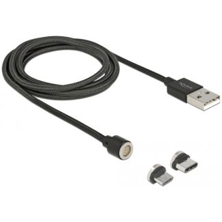 DeLOCK 85723 cavo USB USB 2.0 1,1 m USB A USB C/Micro-USB B Nero