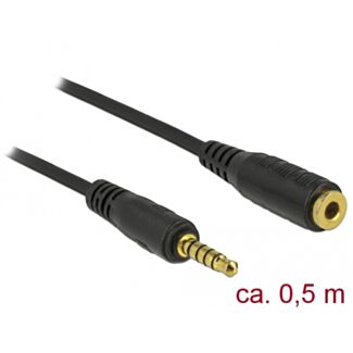 DeLOCK 85700 cavo audio 0,5 m 3.5mm Nero