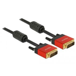 DeLOCK 85676 cavo DVI 5 m Nero, Rosso