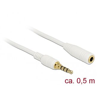 DeLOCK 85628 cavo audio 0,5 m 3.5mm Bianco