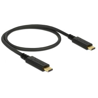 DeLOCK 85529 cavo USB USB 3.2 Gen 2 (3.1 Gen 2) 0,5 m USB C Nero