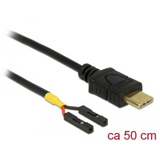 DeLOCK 85473 USB cable 0.5 m USB C Black