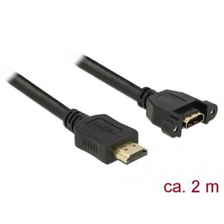 DeLOCK 85464 cavo HDMI 2 m HDMI tipo A (Standard) Nero