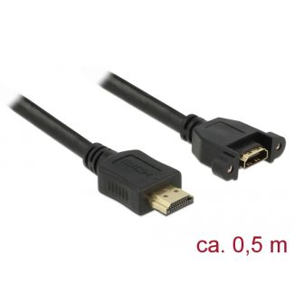 DeLOCK 85463 cavo HDMI 0,5 m HDMI tipo A (Standard) Nero