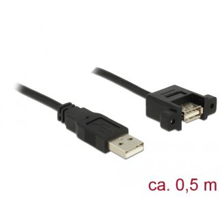 DeLOCK 85461 cavo USB USB 2.0 0,5 m USB A Nero