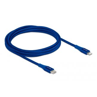 DeLOCK Cavo dati e cavo di ricarica USB Type-C per Lightning per iPhone, iPad e iPod da blu 2 m MFi