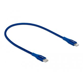 DeLOCK Data and charging cable USB Type-C to Lightning for iPhone, iPad and iPod blue 0.5 m MFi