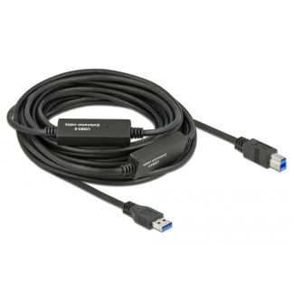 DeLOCK 85380 cavo USB USB 3.2 Gen 1 (3.1 Gen 1) 10 m USB A USB B Nero
