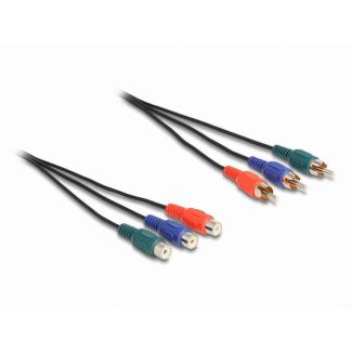 DeLOCK RCA RGB Extension Cable 3 x male to 3 x female 3 m