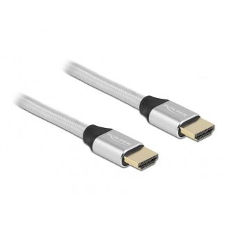 DeLOCK Cavo HDMI ad altissima velocità 48 Gbps 8K 60 Hz da argento 0,5 m certificato