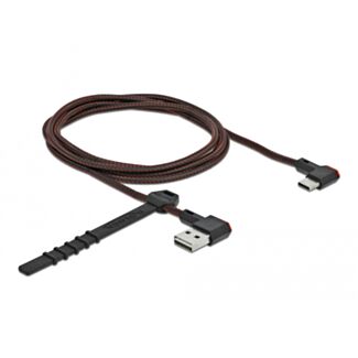 DeLOCK Cavo EASY-USB 2.0 Tipo-A maschio per USB Type-C maschio nero con angolazione sinistra / destra da 1,5 m