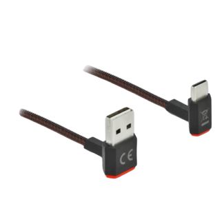 DeLOCK Cavo EASY-USB 2.0 Tipo-A maschio per USB Type-C maschio nero con angolazione alto / basso da 0,5 m