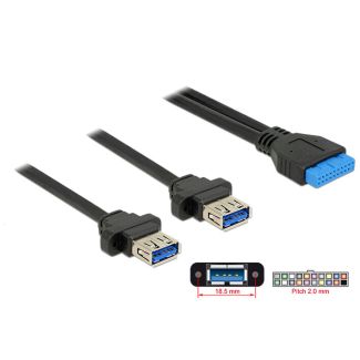 DeLOCK 85244 USB cable 0.8 m Black