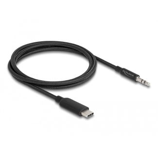DeLOCK Audio Stereo Cable USB Type-C male to Stereo plug 3.5 mm 3 pin 1 m black
