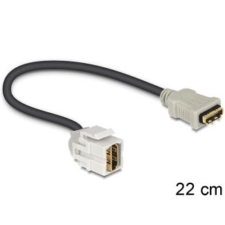 DeLOCK HDMI - HDMI, 0.22m cavo HDMI 0,22 m HDMI tipo A (Standard) Nero