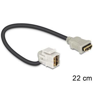 DeLOCK HDMI - HDMI, 0.22m cavo HDMI 0,22 m HDMI tipo A (Standard) Nero