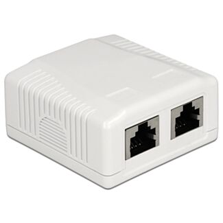 DeLOCK 86197 presa energia 2 x RJ-45 Bianco
