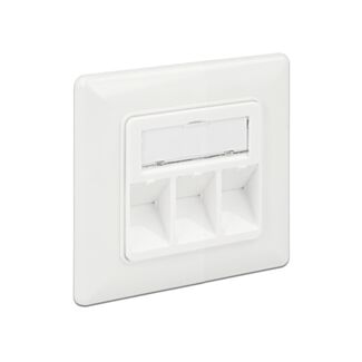DeLOCK 86194 presa energia RJ-45 Argento, Bianco