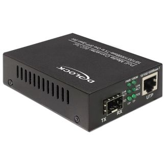 DeLOCK 86180 network media converter 1000 Mbit/s Black