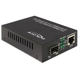 DeLOCK 86180 convertitore multimediale di rete 1000 Mbit/s Nero