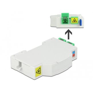 DeLOCK Optical Fiber Connection Box for DIN Rail 2 x SC Simplex or LC Duplex