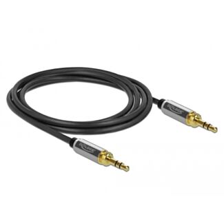 DeLOCK 85785 cavo audio 1 m 3.5mm Nero, Grigio
