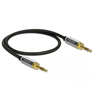 DeLOCK 85784 cavo audio 0,5 m 3.5mm Nero, Grigio
