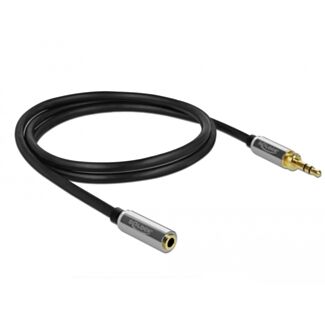 DeLOCK 85780 cavo audio 1 m 3.5mm Nero, Grigio